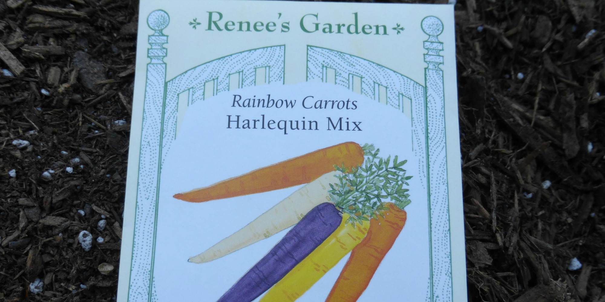 packet of Renees garden brand carrot seeds class=